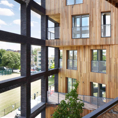 The Cube by Hawkins\Brown. Photograph is by Jack Hobhouse