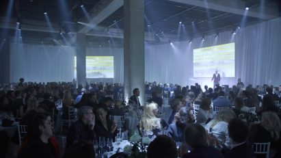 The events concept for the inaugural Dezeen Awards ceremony was designed by architect Sarah Izod
