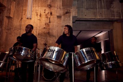 Ebony Steelband Trust performing at Dezeen Awards ceremony