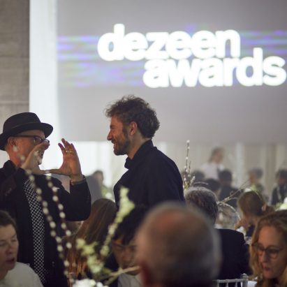 Winners of the first ever Dezeen Awards celebrate at lavish ceremony