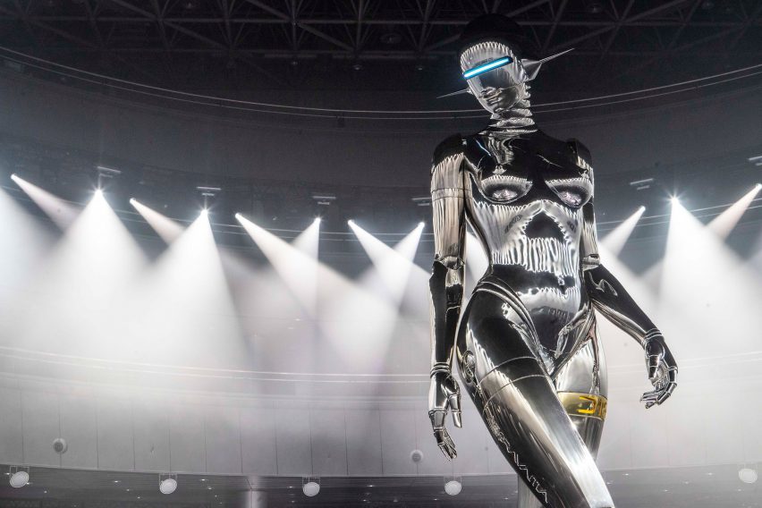 Hajime Soramaya designed a 12 metre tall sculpture of a"fembot" for Dior