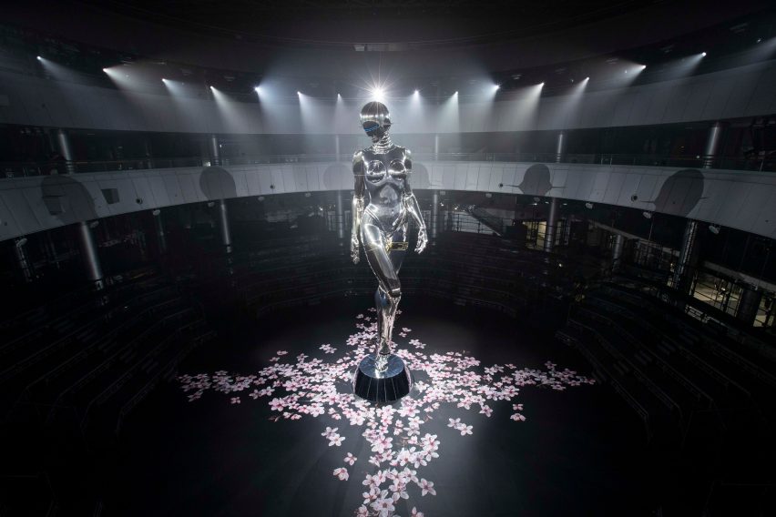 Hajime Soramaya designed a 12 metre tall sculpture of a"fembot" for Dior