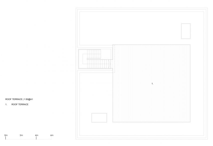 Roof plan of Eton college sports pavilion by Lewandowski Architects