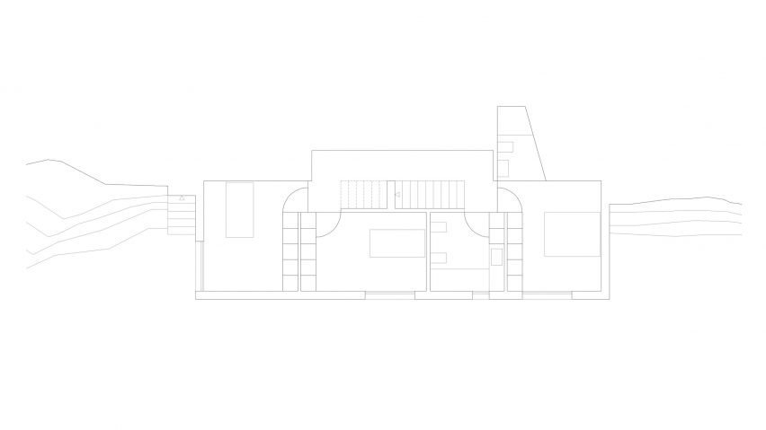 Ground floor plan of Forja House by Pablo Pita Architects