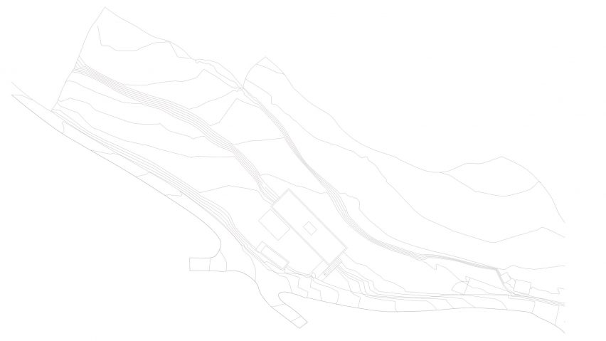 Site plan of Forja House by Pablo Pita Architects
