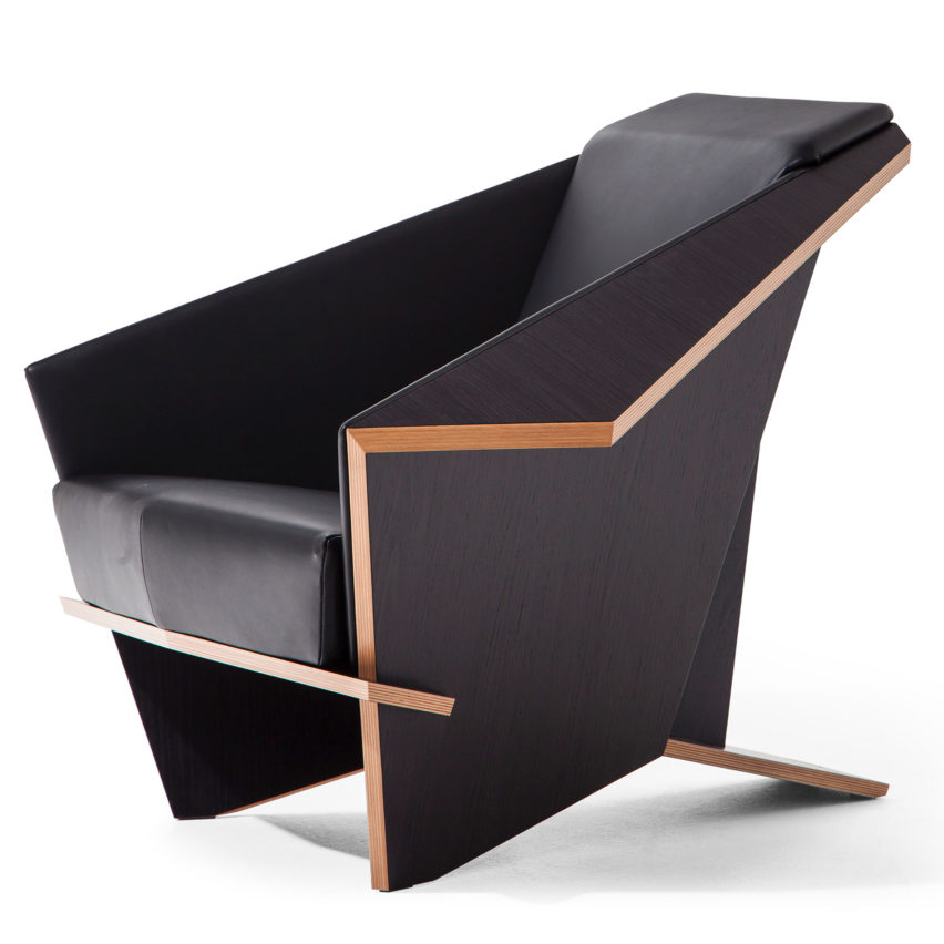 Taliesin chair by Frank Lloyd Wright reissued by Cassina