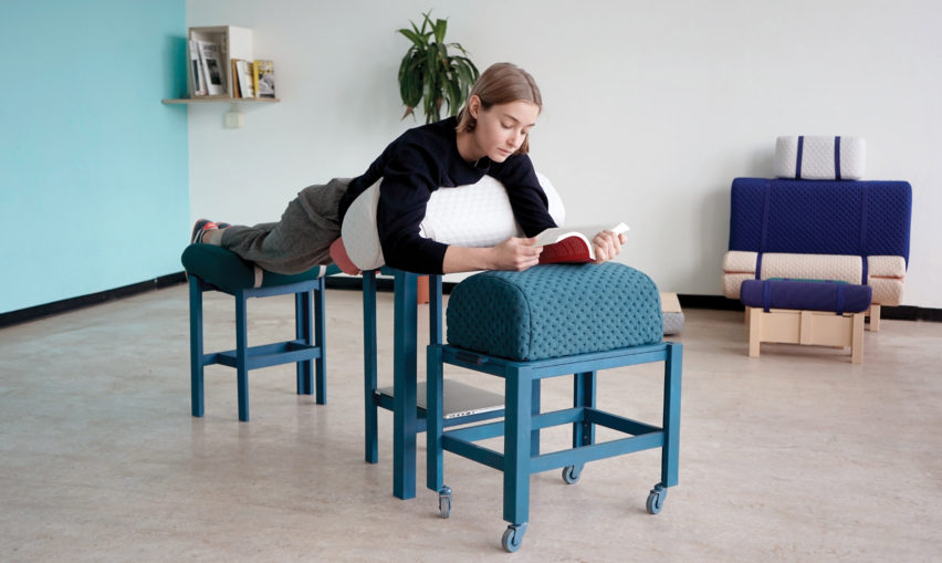 Geoffrey Pascal's Grafeiphobia office furniture collection imitates being in bed