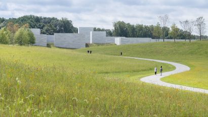 Landscape architecture on the approach to Glenstone Pavilions, Potomac