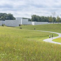 Landscape architecture on the approach to Glenstone Pavilions, Potomac
