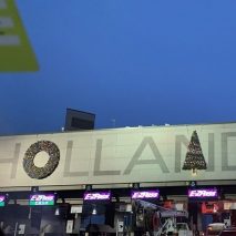 Holland Tunnel holiday decorations
