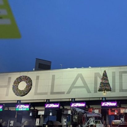 Holland Tunnel holiday decorations