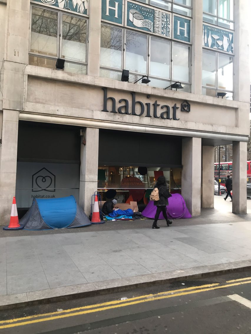 Homelessness at Tottenham Court Road