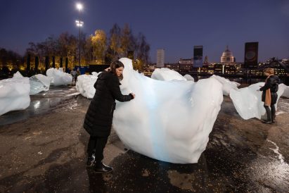 Ice Watch installation by Olafur Eliasson in London