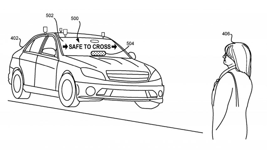 Lyft patent for notification system for self-driving cars