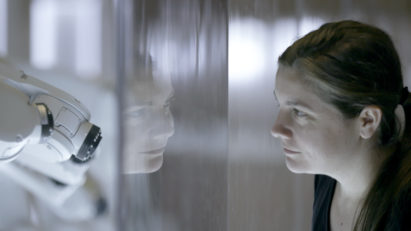 Madeline Gannon's Manus robot installation at the World Economic Forum in China