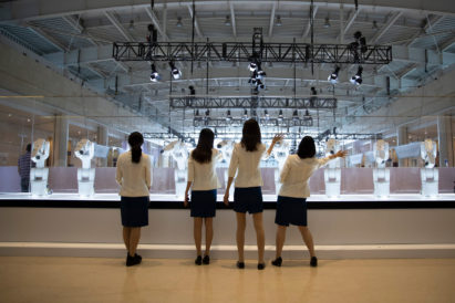Madeline Gannon's Manus robot installation at the World Economic Forum in China