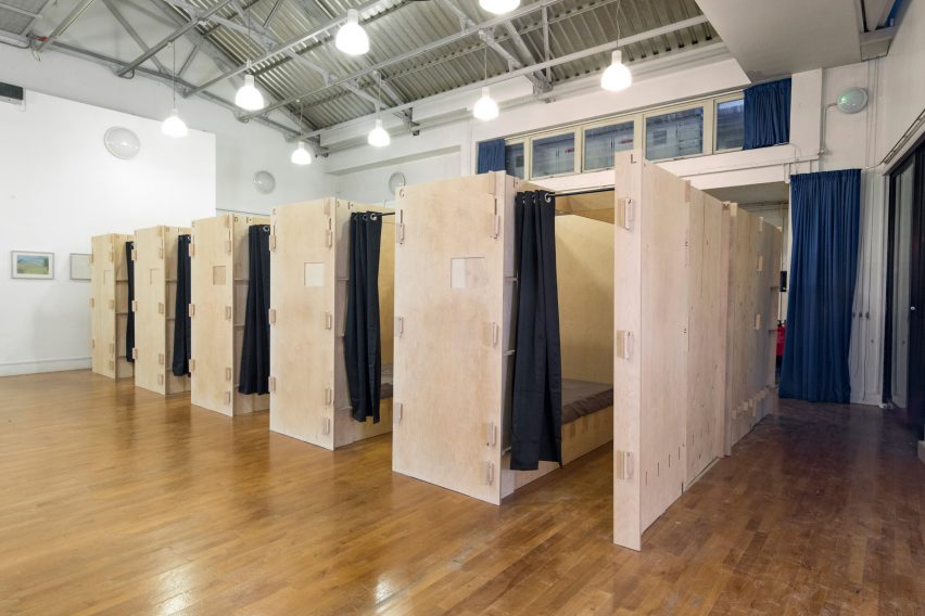 Commonweal Pods to provide beds for homeless people, London, by Reed Watts