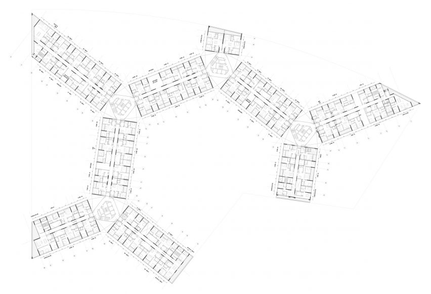 Typical floor plan of the Future Towers by MVRDV in Pune, India