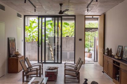 Interior of Planter Box House in Kuala Lumpur by Formzero