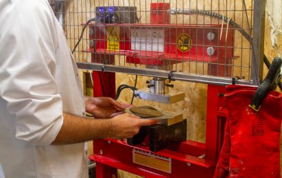 Rowan Minkley and Robert Nicoll repurpose potato peelings into wood substitute