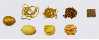 Rowan Minkley and Robert Nicoll repurpose potato peelings into wood substitute