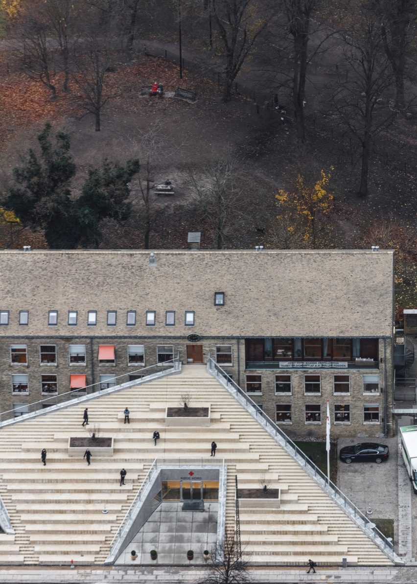 Birds eye view of Red Cross Volunteer House in Copenhagen by COBE