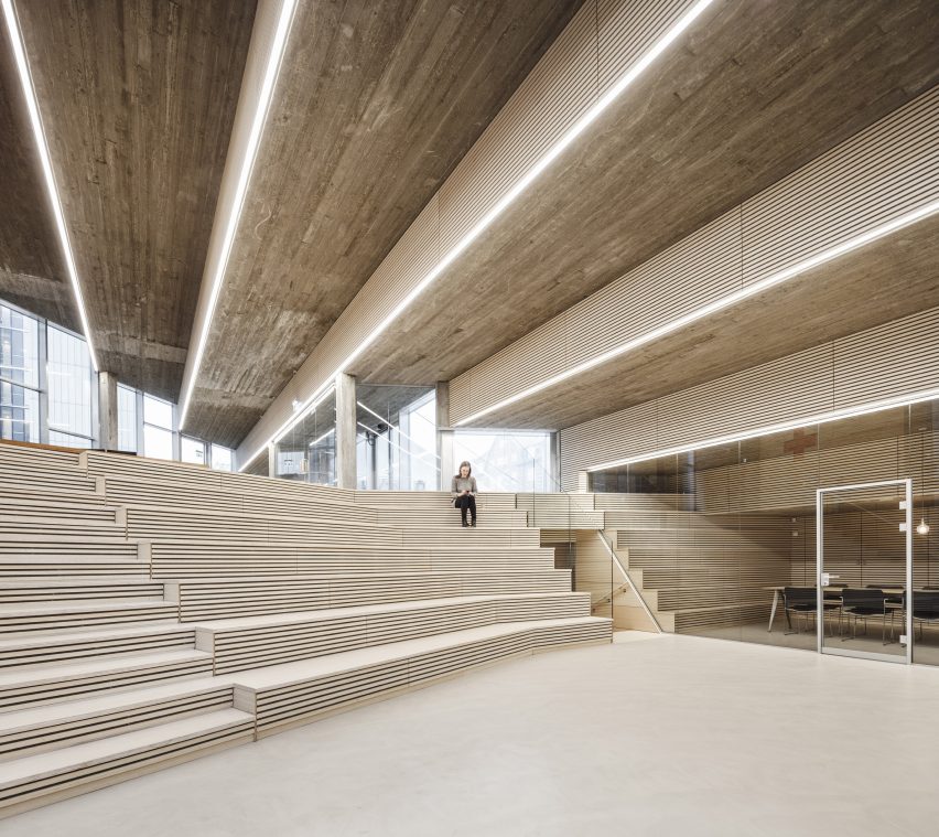 Auditorium in Red Cross Volunteer House in Copenhagen by COBE