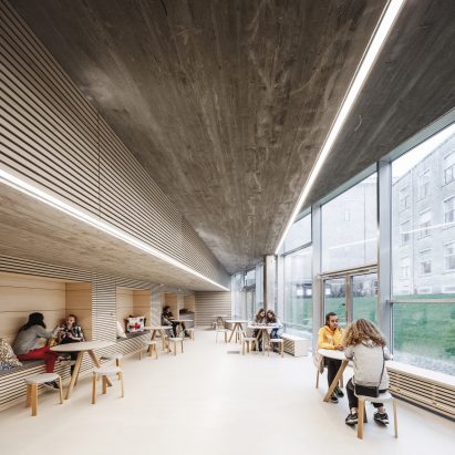 Meeting space in Red Cross Volunteer House in Copenhagen by COBE