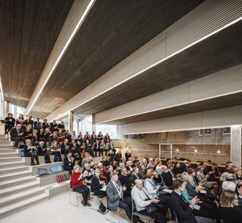 Auditorium in Red Cross Volunteer House in Copenhagen by COBE