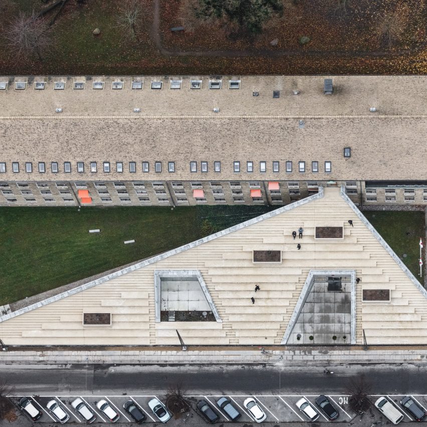 Birds eye view of Red Cross Volunteer House in Copenhagen by COBE