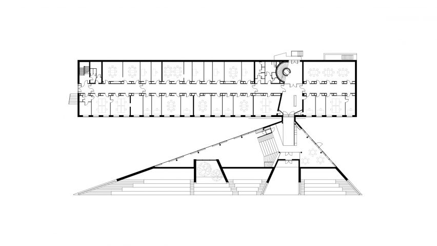 Ground floor plan of Red Cross Volunteer House by COBE