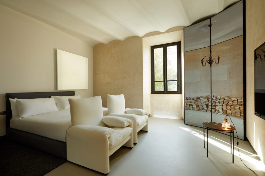 Rooms of Rome guest suites designed by Jean Nouvel