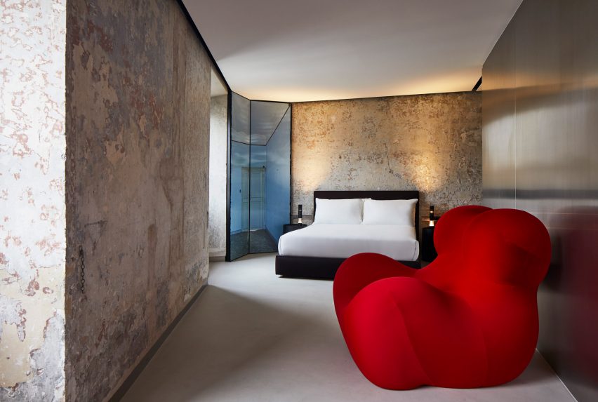 Rooms of Rome guest suites designed by Jean Nouvel