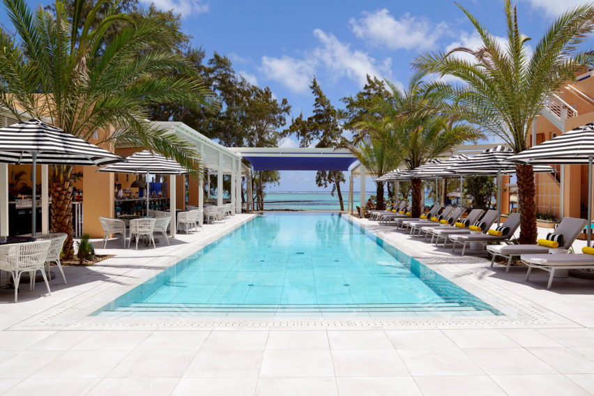 Interiors of SALT of Palmar hotel, Mauritius, by Camille Walala