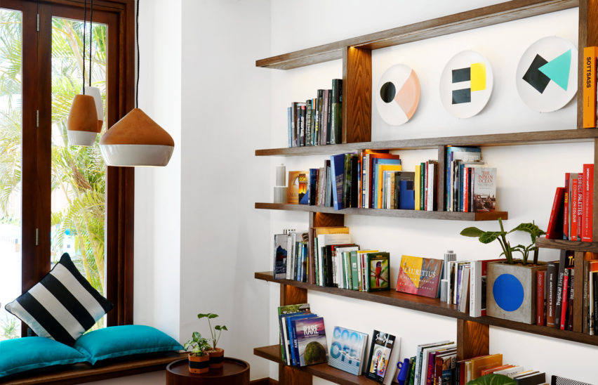 Interiors of SALT of Palmar hotel, Mauritius, by Camille Walala
