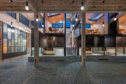 Interiors of Tingai Teahouse in Shanghai, China, designed by Linehouse