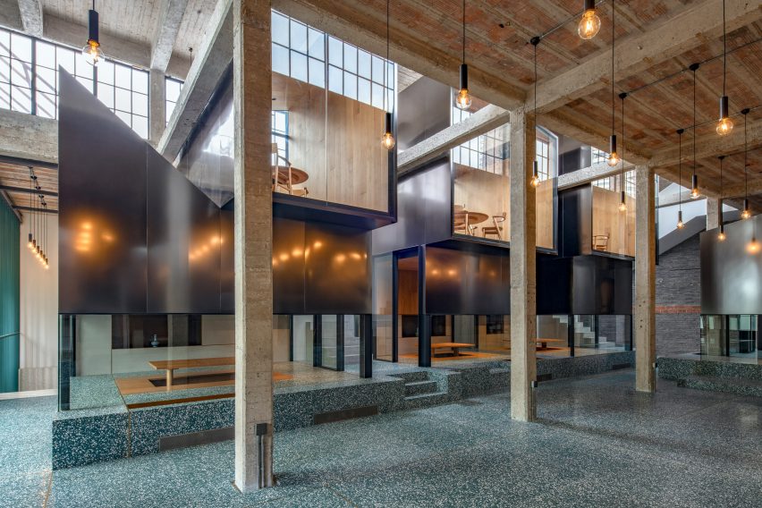Interiors of Tingai Teahouse in Shanghai, China, designed by Linehouse