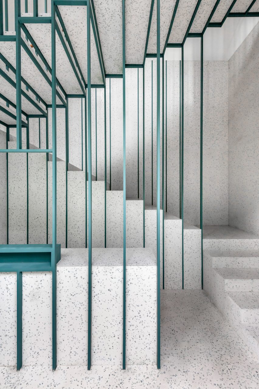 Interiors of Tingai Teahouse in Shanghai, China, designed by Linehouse