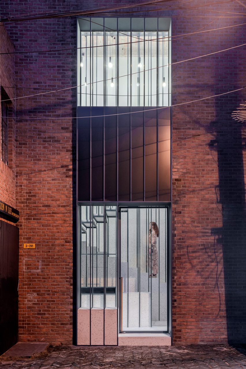 Interiors of Tingai Teahouse in Shanghai, China, designed by Linehouse