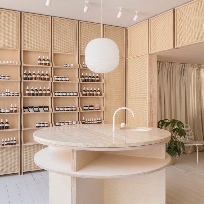 Dezeen's top 10 shops of 2018: RÖ Skin by O'Sullivan Skoufoglou Architects