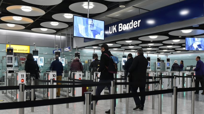 UK border control at Heathrow Airport