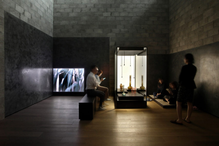Interiors of Yumin Art Nouveau Collection exhibition designed by JAC Studios