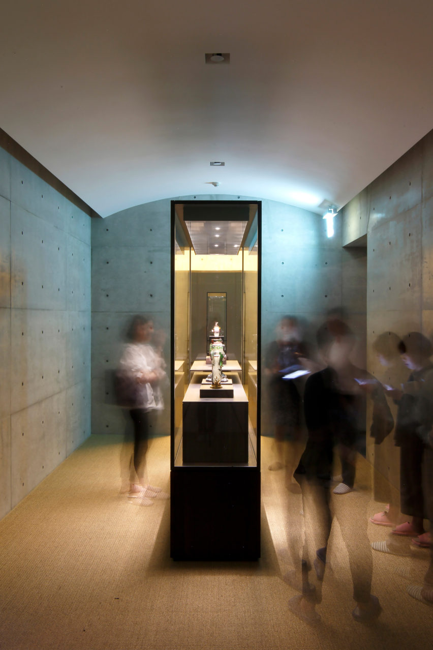 Interiors of Yumin Art Nouveau Collection exhibition designed by JAC Studios