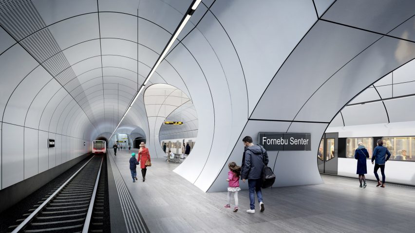 Zaha Hadid Archtiects and A_Lab to design stations for Oslo metro line