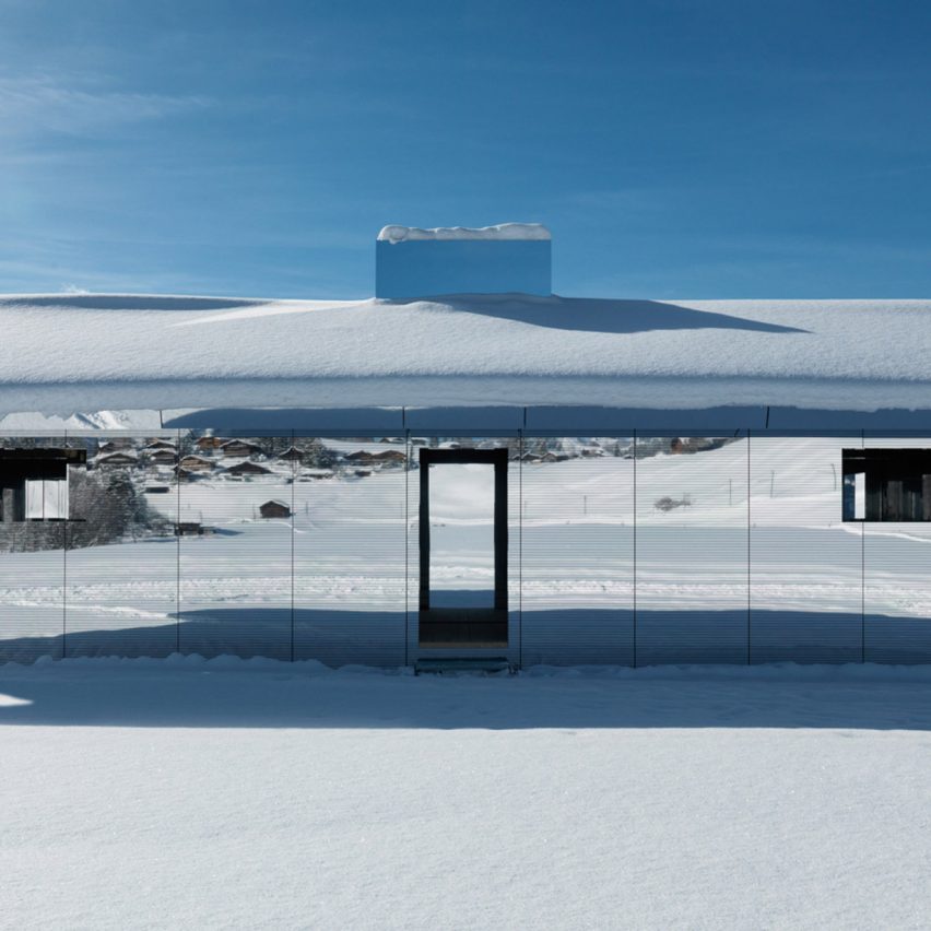 Doug Aitken Gstaad mirrored house installation