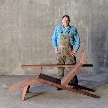 Joep van Lieshout with his Liberty Lounger chair for Moooi