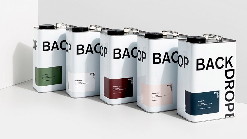 Backdrop simplifies painting with easy-pour can and stick-on samples