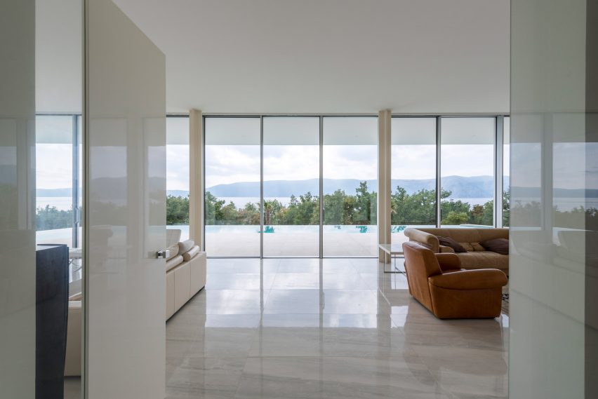Interiors of Bedrock House by Idis Turato in Croatia