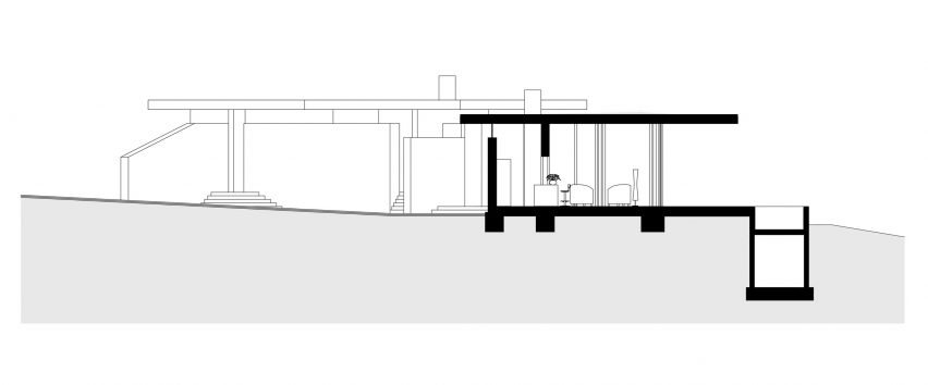 Section of Bedrock House by Idis Turato in Croatia