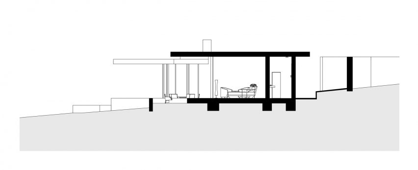 Section of Bedrock House by Idis Turato in Croatia